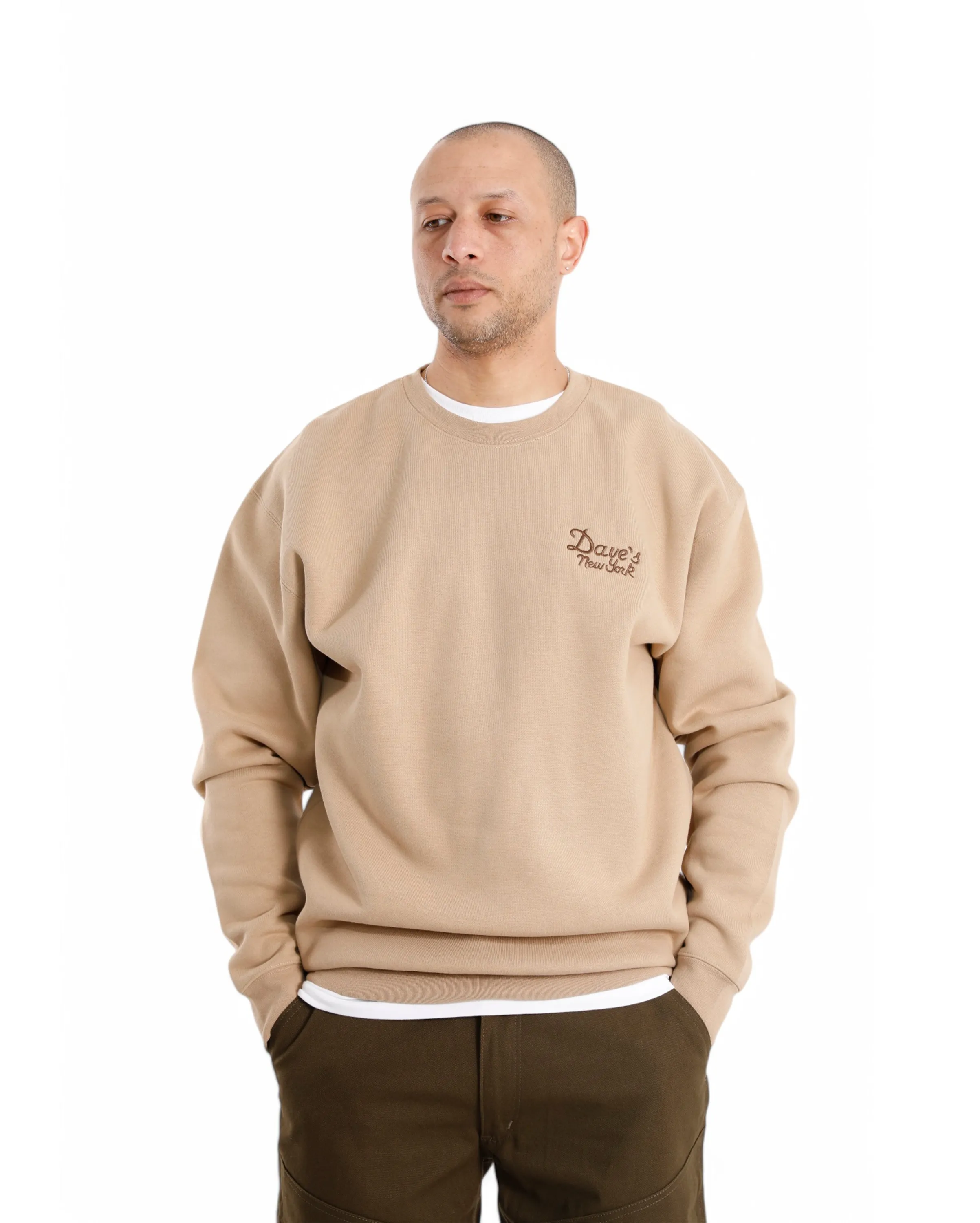 Vintage Logo Crew Neck Sweat Sand