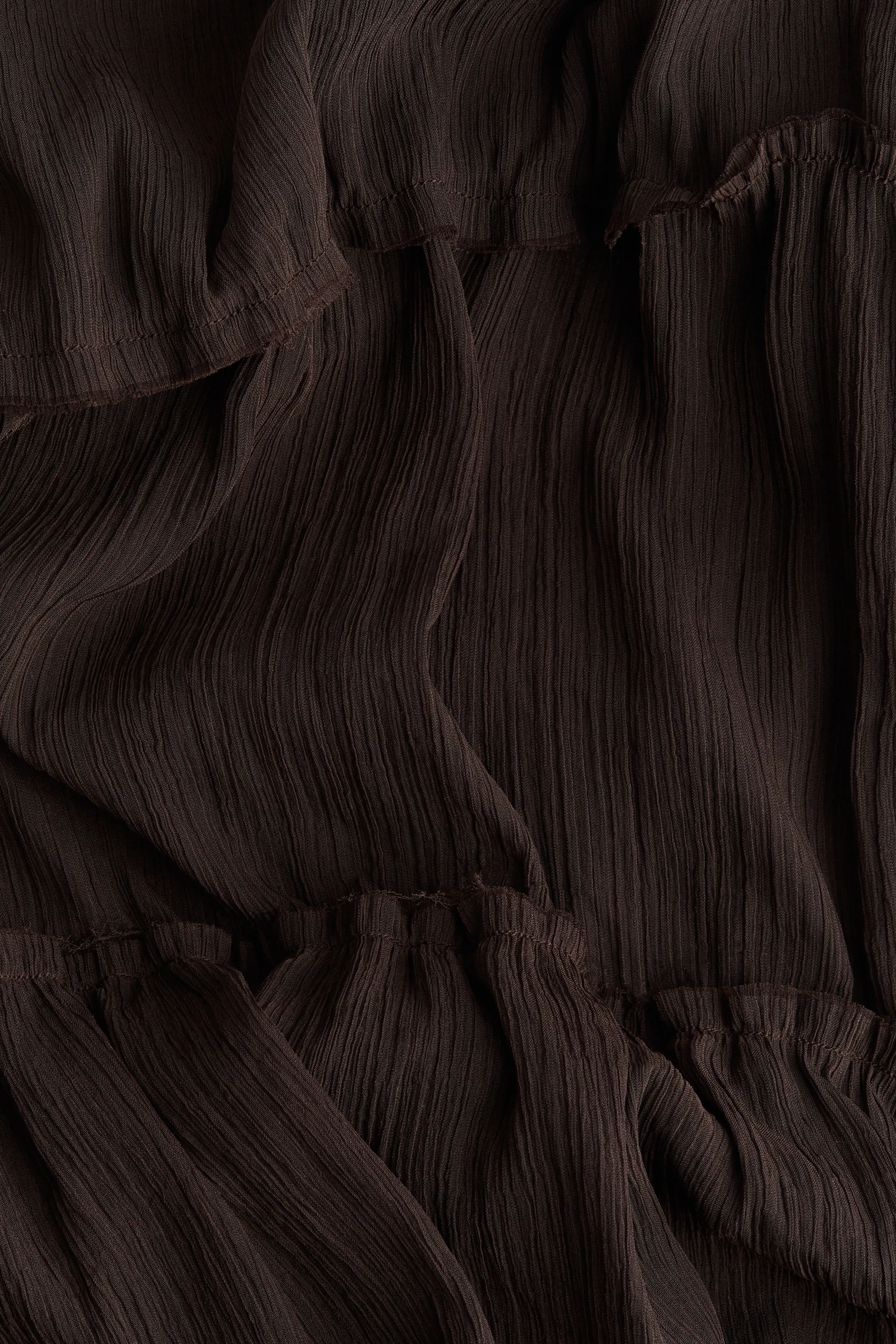 Robe maxi en mousseline - Marron foncé