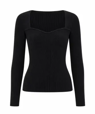 Dylan Knit Top - Black — photo 4