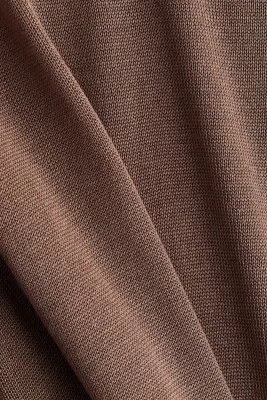 Top à manches courtes en maille fine - Taupe foncé — photo 3