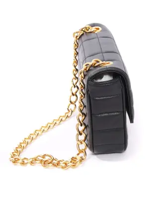 Sac Shoulder bag en cuir matelassé noir et chaîne dorée Prix boutique 2800€ — photo 5