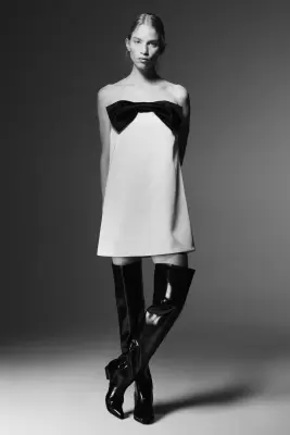 Robe bandeau avec nœud devant - Blanc — photo 2
