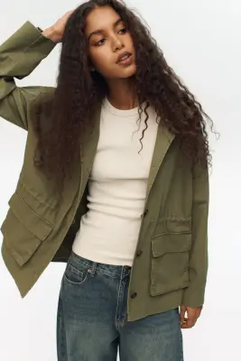 Veste en twill - Vert kaki — photo 2