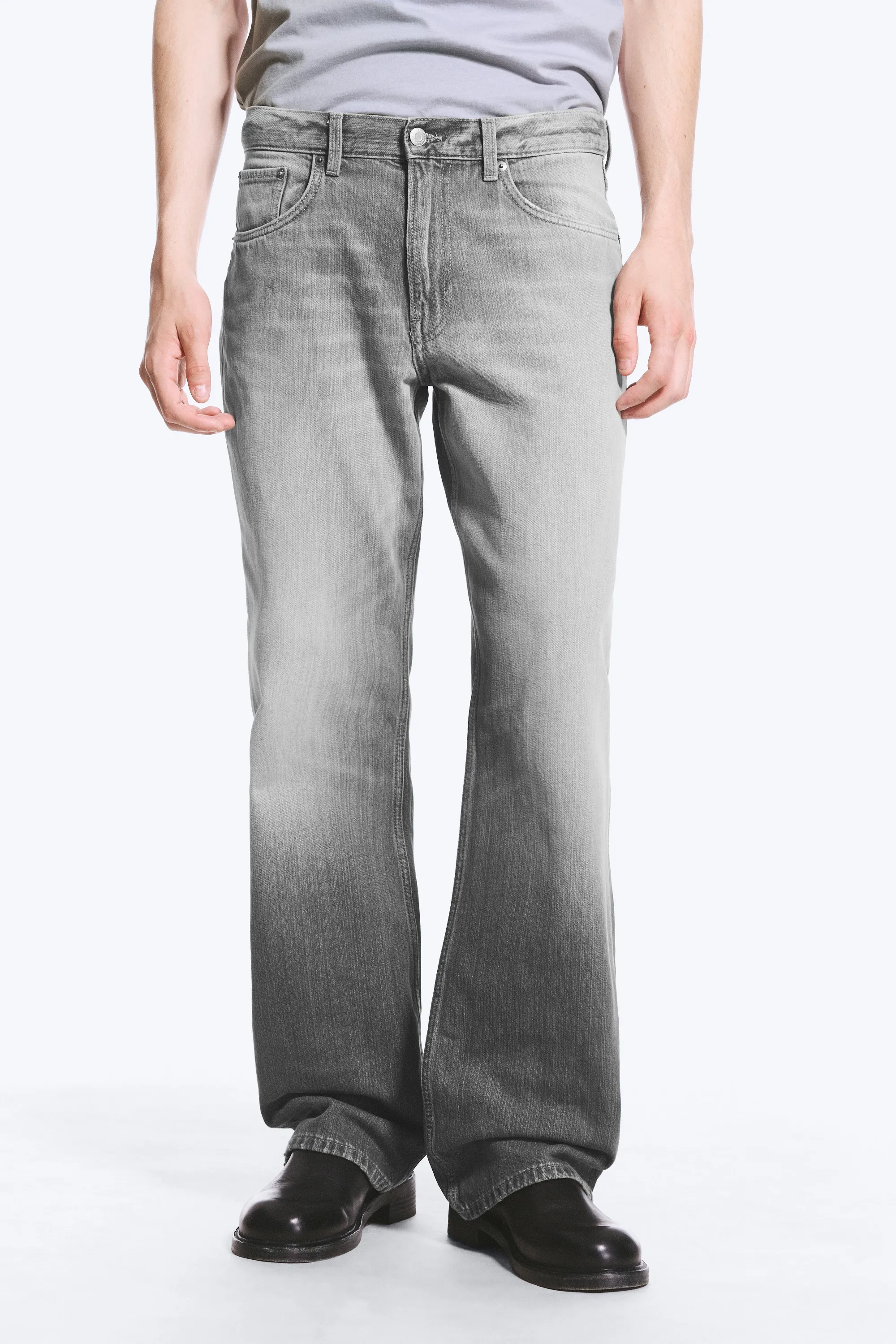 Jean bootcut décontracté taille mi-haute Mercury - Gris Complexe
