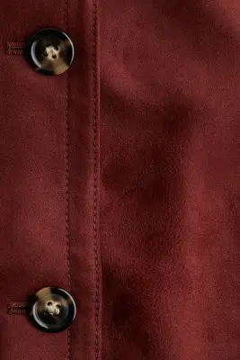 Veste avec col - Rouge foncé — photo 3