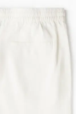 Pantalon Relaxed Fit en lin mélangé - Blanc — photo 3