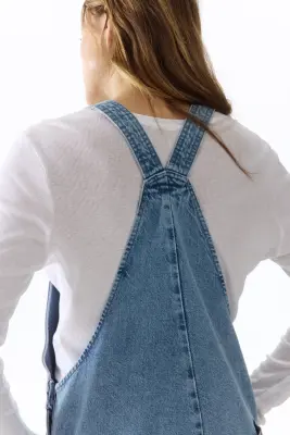 MAMA Salopette short - Bleu denim clair — photo 2