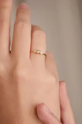 BAGUE KAMALA - Or jaune 18 carats — photo 2