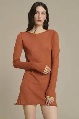 ROBE IRENE MINI CARAMEL — photo 3