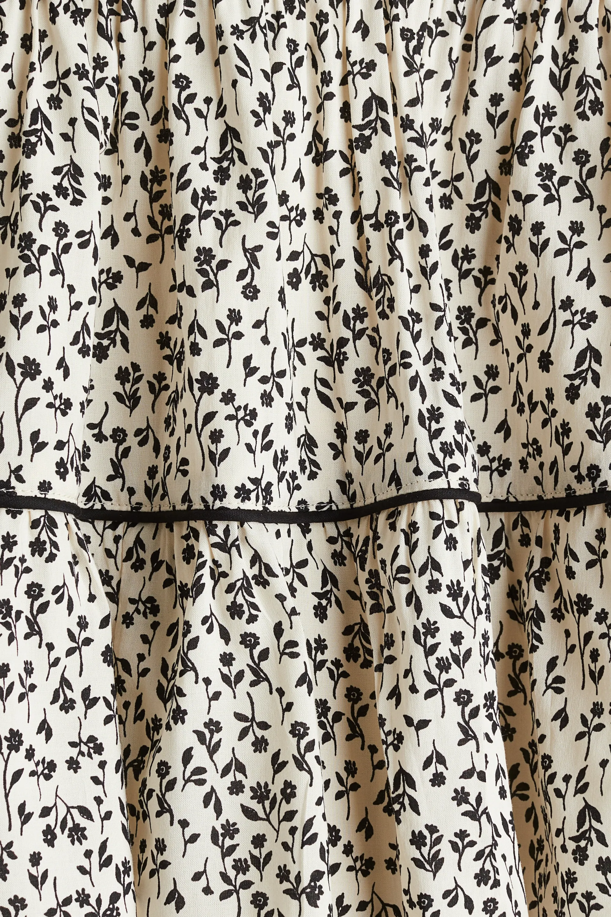 Jupe évasée - Beige clair/fleuri