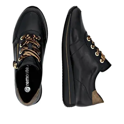 Baskets Remonte D0H11-03 Noires - Lacets Grande Pointure Femme — photo 4