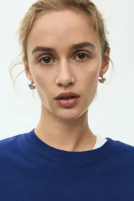T-shirt oversize - Bleu foncé — photo 2