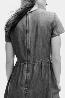 Robe maxi en denim - Bleu denim — photo 3