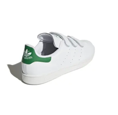 ADIDAS STAN SMITH VELCRO Blanc Vert — photo 4