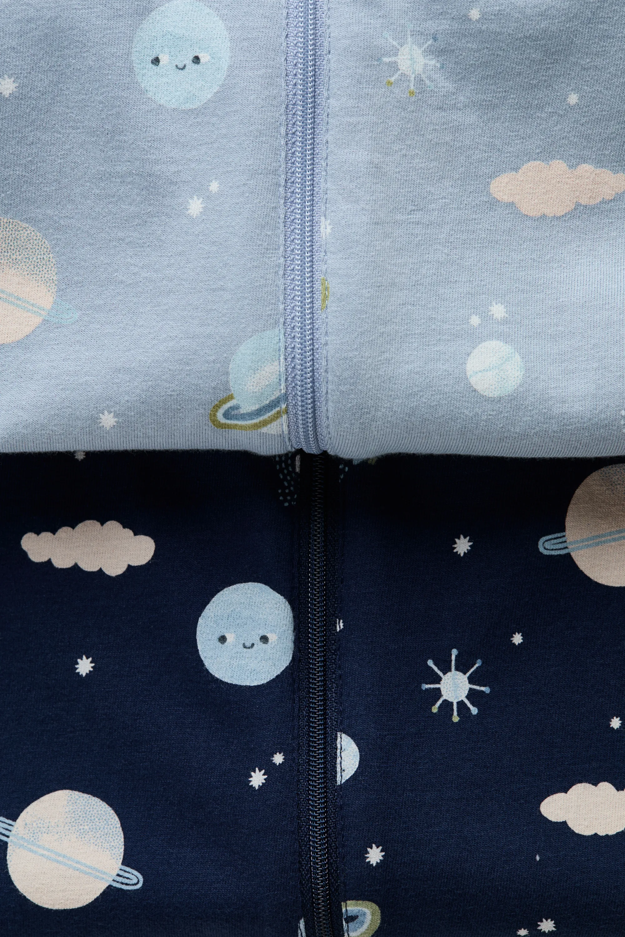 Lot de 2 pyjamas imprimés - Bleu/espace