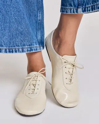 Derbies Achille languette cœur écru — photo 1