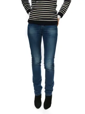 Jean slim fit en denim bleu foncé effet délavé Px boutique 200€ Taille XS — photo 2