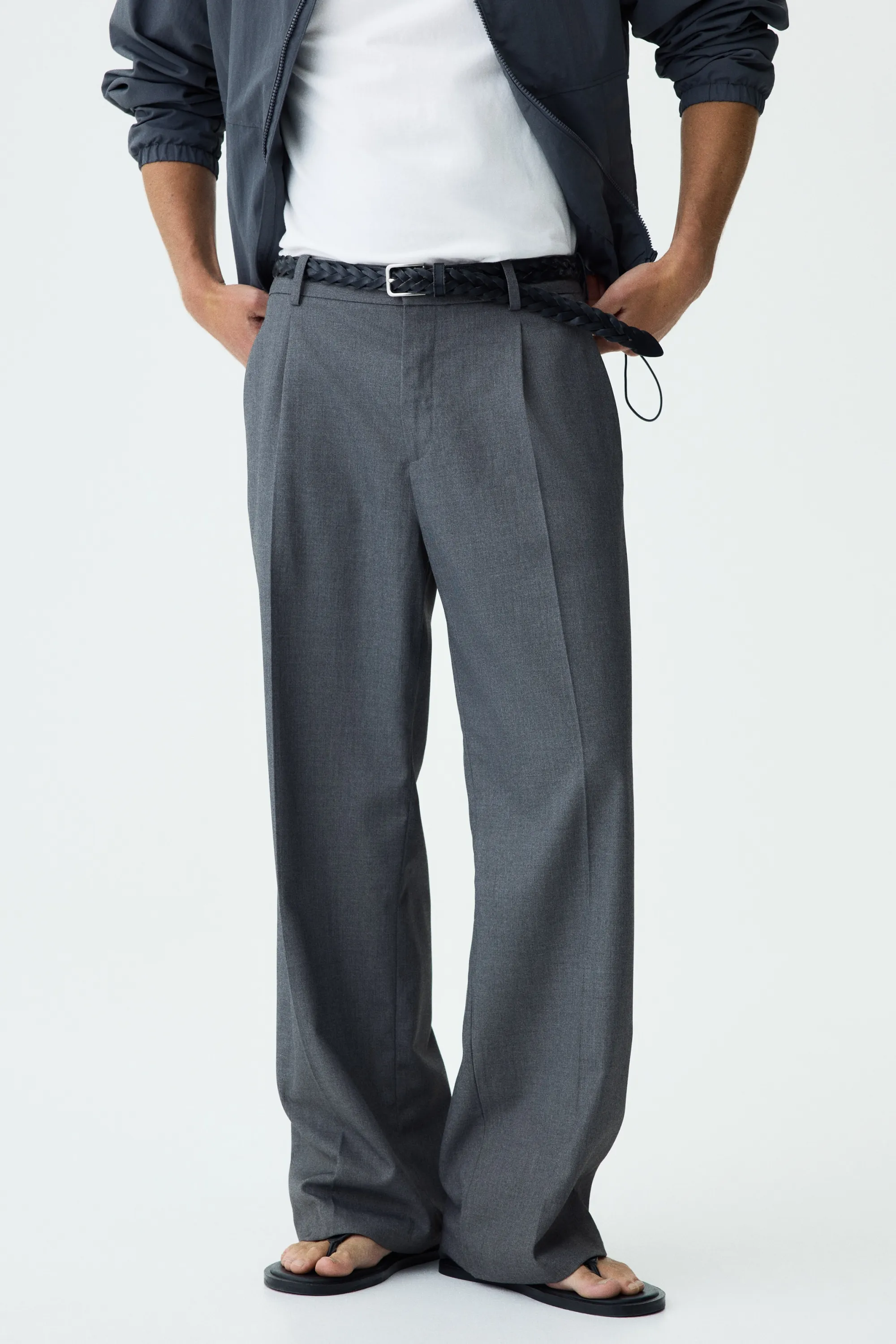 Pantalon chic Loose Fit - Gris
