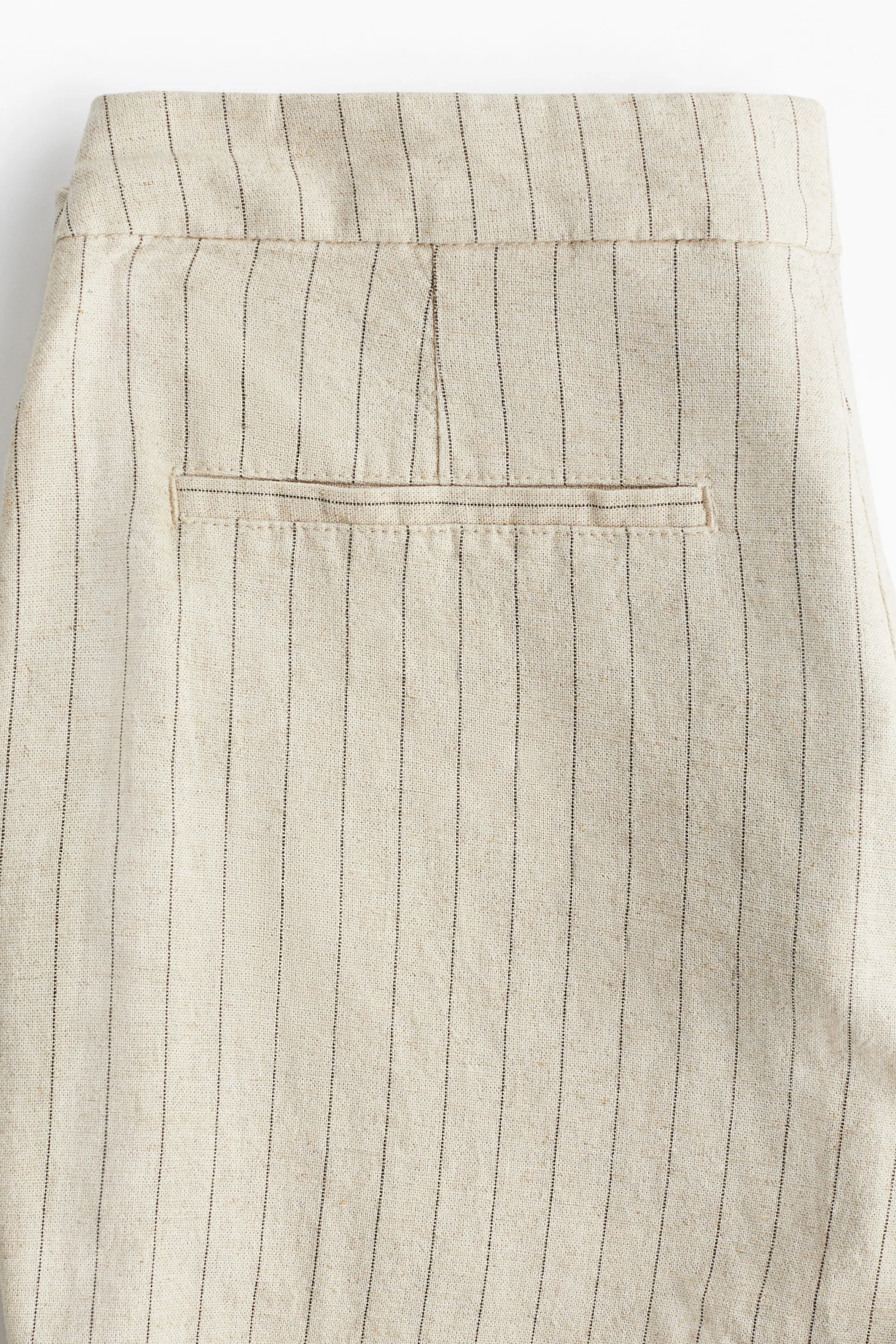 Pantalon chic en lin mélangé - Beige clair/rayures tennis