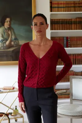 Ninon Knit Sweater - Bordeaux — photo 2