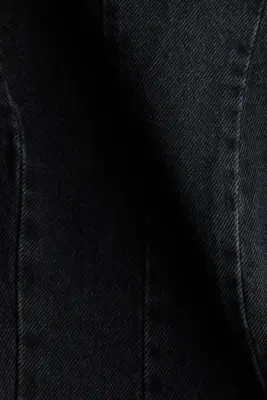 Robe en denim avec jupe évasée - Noir denim — photo 5