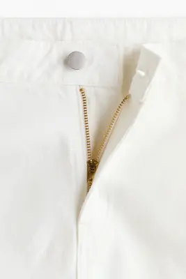 Wide Regular Waist Jeans - Crème — photo 4