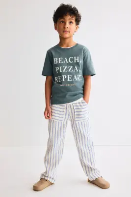 T-shirt imprimé - Turquoise foncé/Beach — photo 1