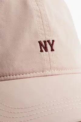 Casquette en twill avec détail brodé - Rose ancien/NY — photo 2