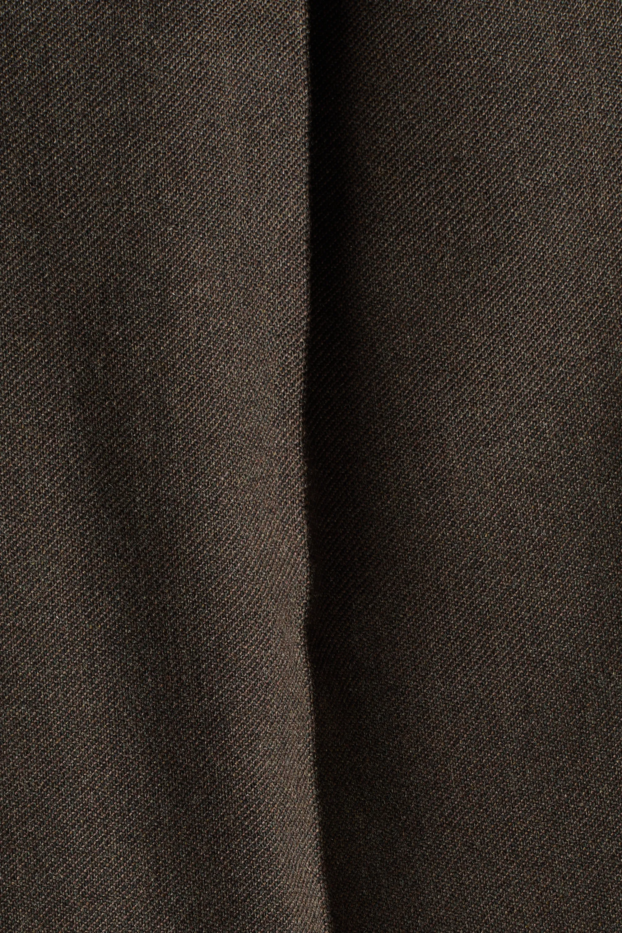Pantalon de costume Regular Fit en laine mélangée - Vert kaki foncé