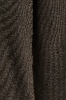 Pantalon de costume Regular Fit en laine mélangée - Vert kaki foncé — photo 1