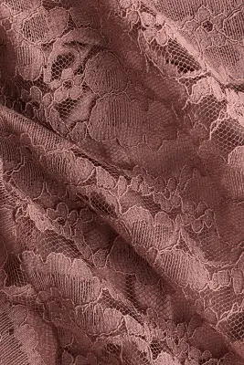 Lace peplum top - Taupe — photo 4