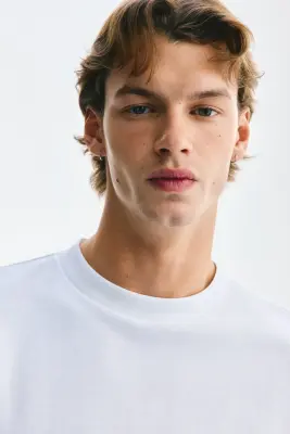 T-shirt Oversized Fit en coton - Blanc — photo 3
