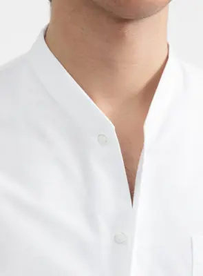 False Collar Shirt in White Oxford — photo 5