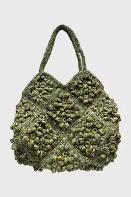 Grand Sac Fleurs de Raphia — photo 5