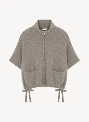 Poncho en alpaga, polyamide et élasthanne — photo 5