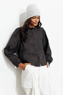 Chemise en cotonnade brodée — photo 5