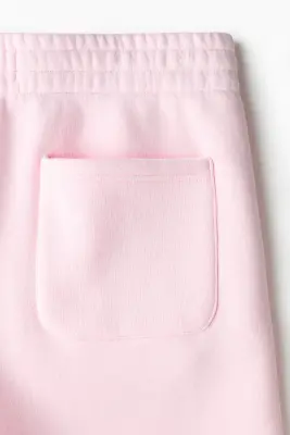 Short Relaxed Fit en molleton - Rose clair/Metallica — photo 4