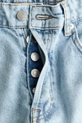Baggy Regular Waist Jeans - Bleu denim clair — photo 4