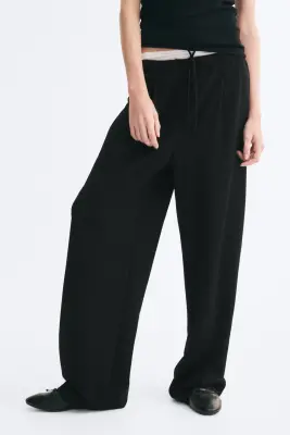 Pantalon à cordon - Noir — photo 4
