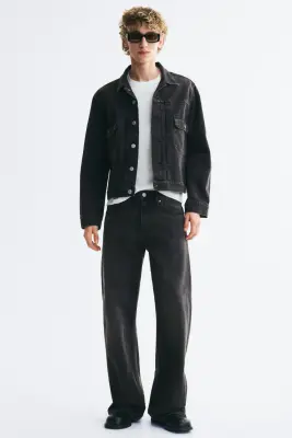 Veste Trucker en denim - Noir denim — photo 2