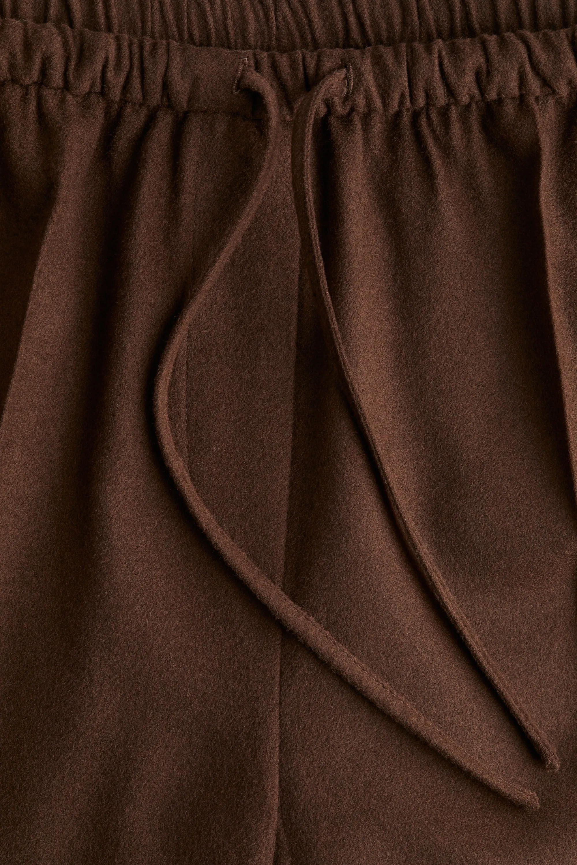 Pantalon avec cordon de serrage - Marron foncé