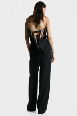 Top bandeau avec dos ouvert - Noir — photo 4