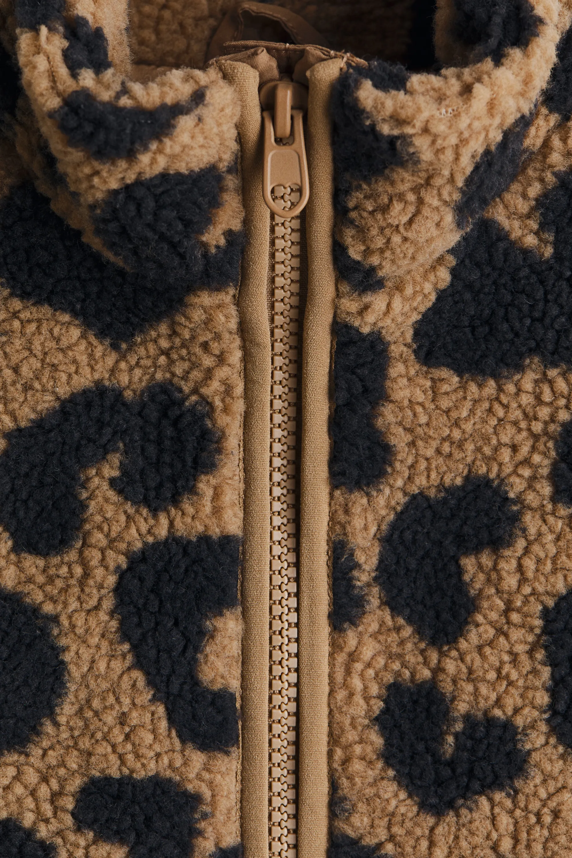 Veste en tissu Teddy bear à motif - Beige/imprimé léopard