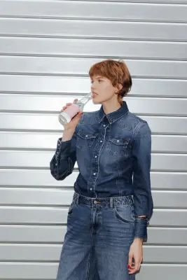 Chemise western en jean Femme — photo 3