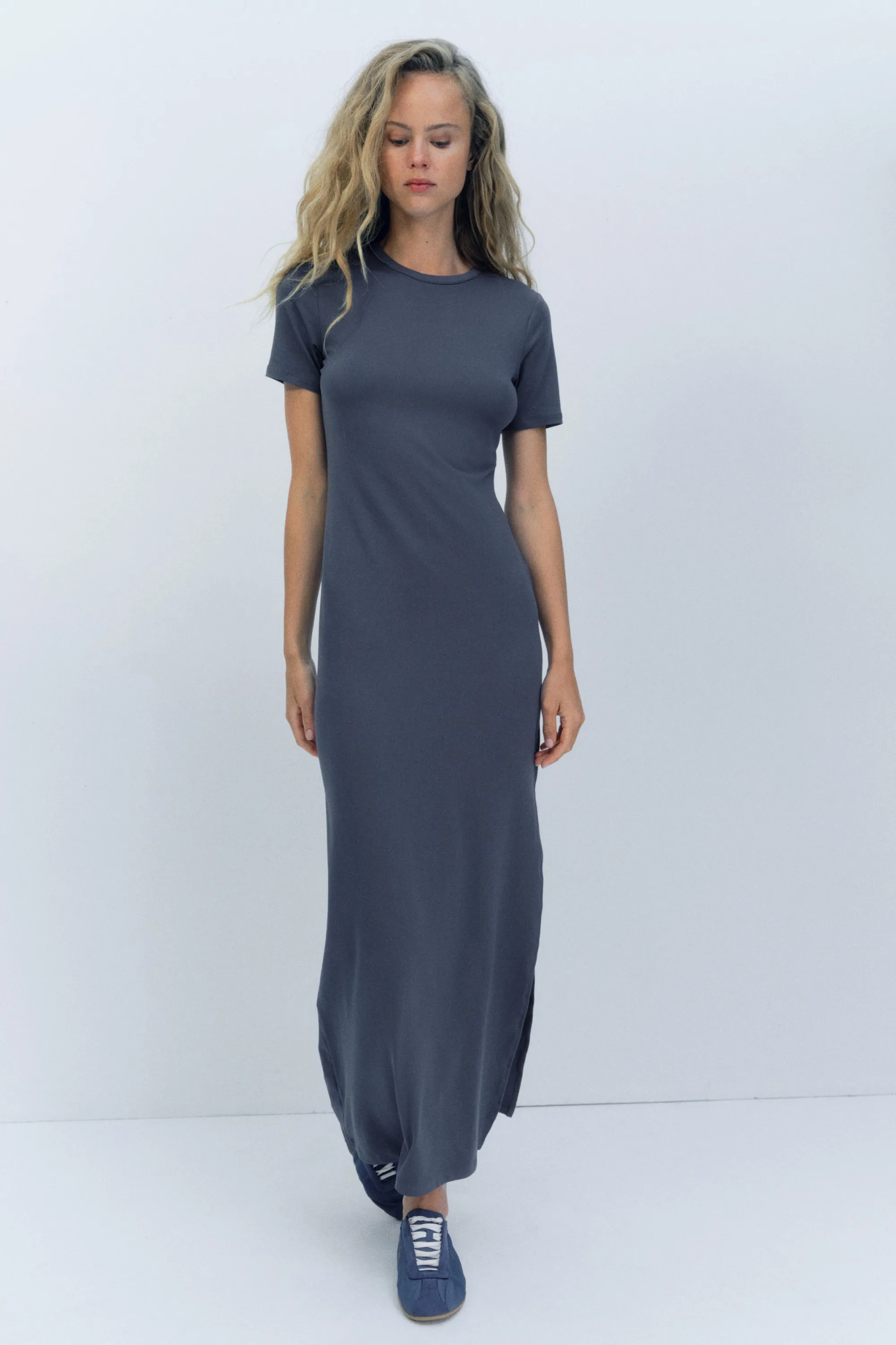 Longue robe T-shirt - Navy blue