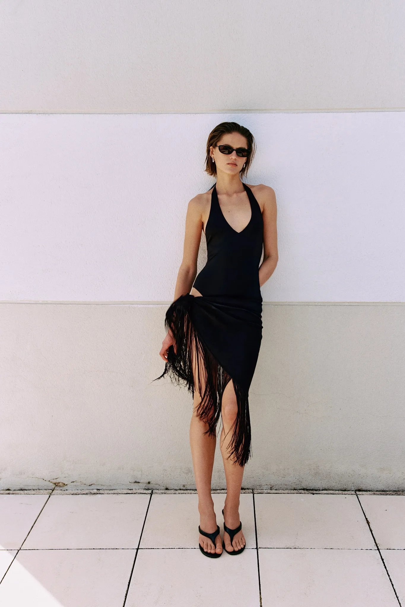 Maillot de bain paddé avec dos nu - Noir