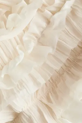Robe maxi à volants ruchés - Blanc — photo 5