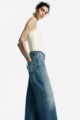 Baggy Regular Waist Jeans - Bleu denim clair — photo 2