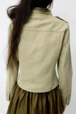 Veste en twill de coton - Beige — photo 2
