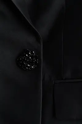 Robe blazer à fermeture croisée - Noir — photo 3